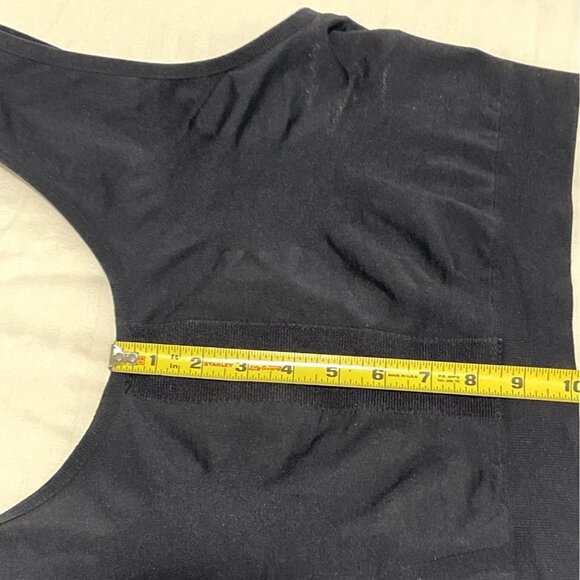 Compression Bra Black Front-Zip Post-Surgery Amoena Pockets Adjustable Straps - Picture 10 of 14